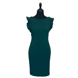 Calvin Klein Sheath Ruffle Sleeveless Dress